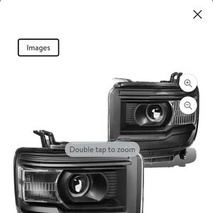 Black Car Headlight Assembly